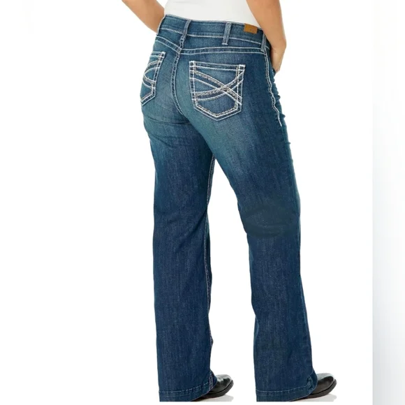 Ariat Women's Straight Leg Jeans - Blue - Picture 5 of 16